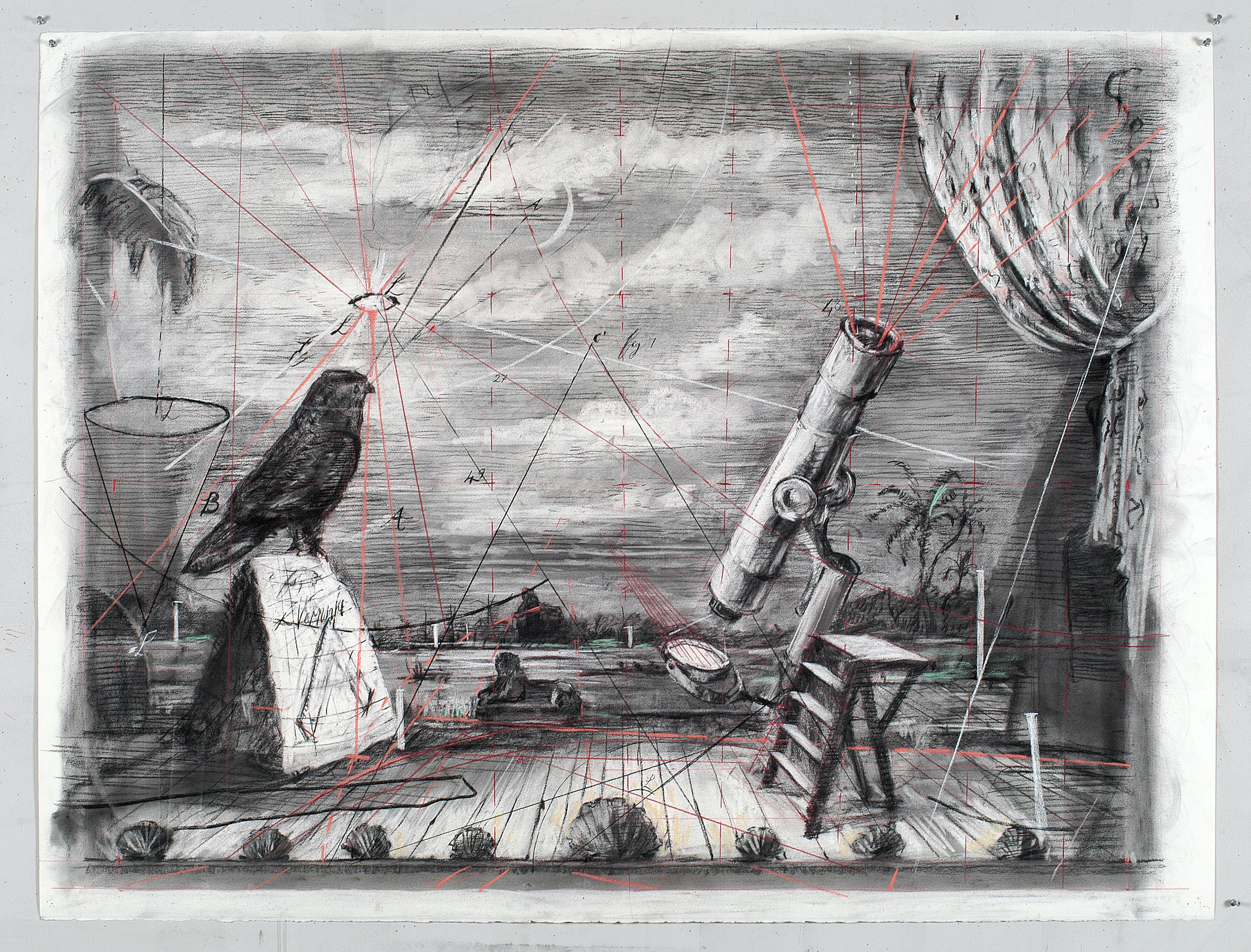 Drawing for The Magic Flute (Falcon and Telescope)